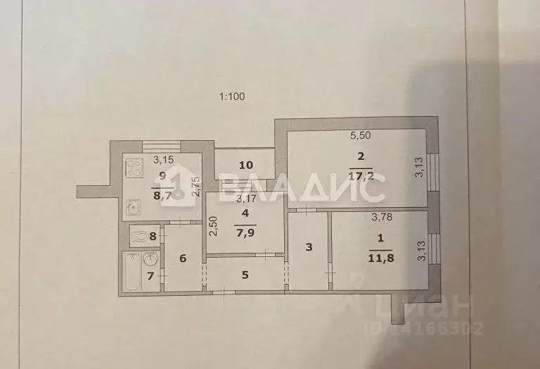 3-к кв. Белгородская область, Белгород ул. Губкина, 13 (62.5 м) - Фото 2