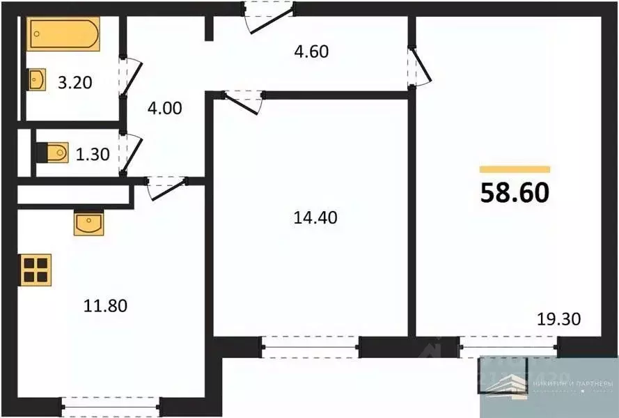 2-к кв. Воронежская область, Воронеж ул. Загоровского, 5/4 (58.6 м) - Фото 0