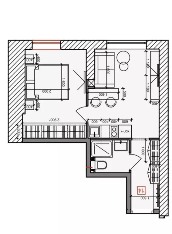1-комнатная квартира: Екатеринбург, улица Азина, 57 (34 м) - Фото 1
