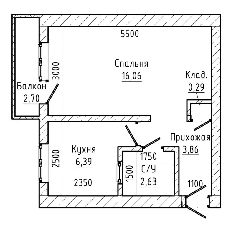 1-к кв. Кабардино-Балкария, Баксан ул. Имени Ю.А. Гагарина (31.5 м) - Фото 2