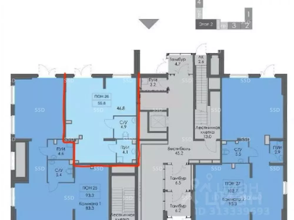 Торговая площадь в Москва ул. Трехполье, 6к1 (54 м) - Фото 2