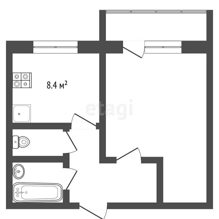 1-комнатная квартира: Москва, Коломенская улица, 13 (37.8 м) - Фото 0