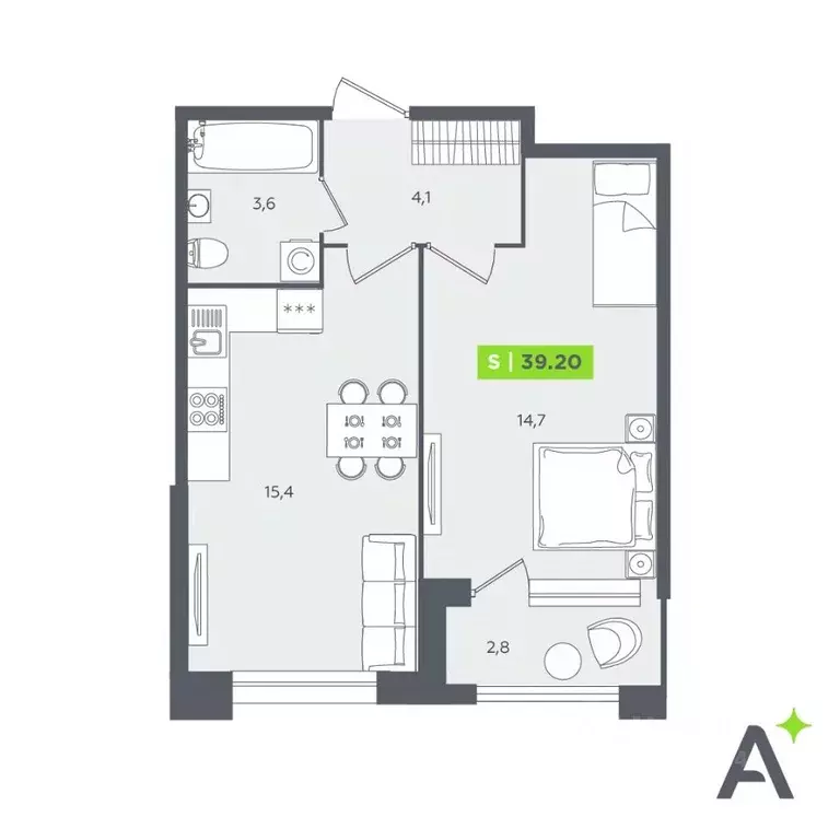 2-к кв. Санкт-Петербург Планерная ул., 87к1 (39.2 м) - Фото 0