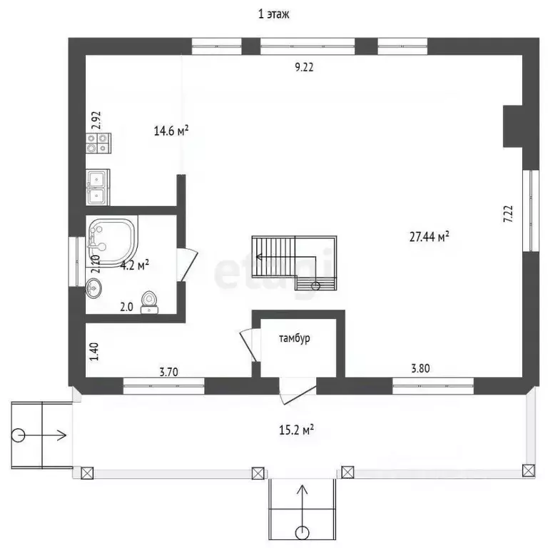 Дом в Башкортостан, Стерлитамак Солнечный мкр, ул. Школьная (113 м) - Фото 2