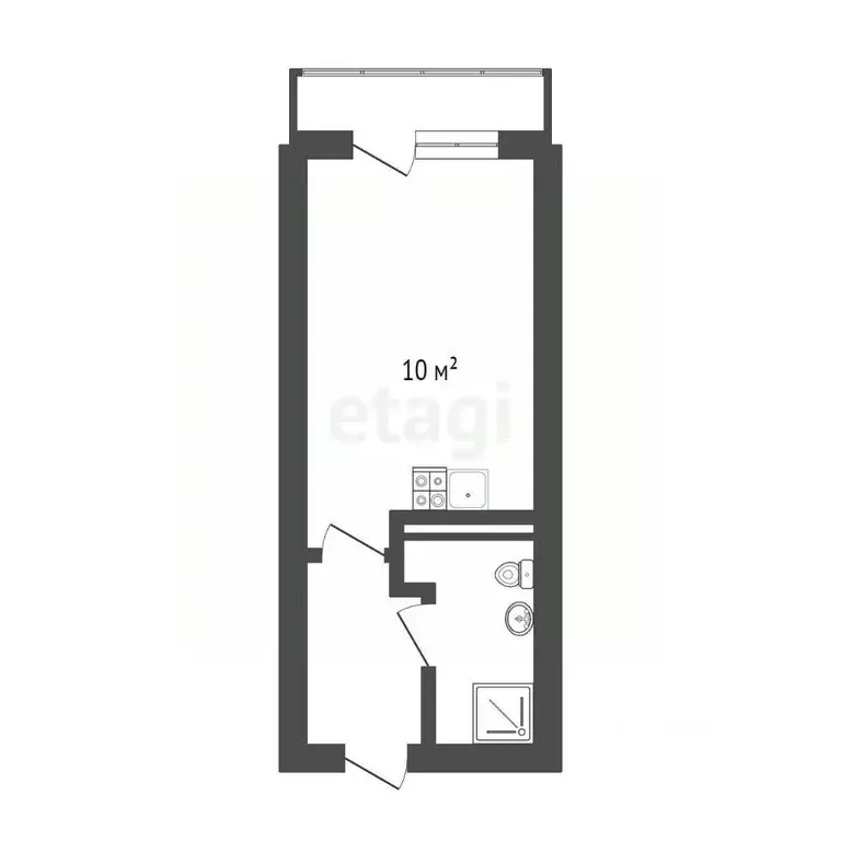 Студия Санкт-Петербург ул. Летчика Лихолетова, 14к2 (25.0 м) - Фото 1