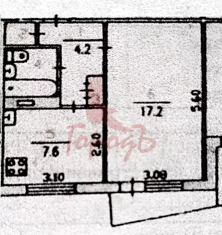 1-к кв. Орловская область, Орел Пожарная ул., 27 (33.3 м) - Фото 2