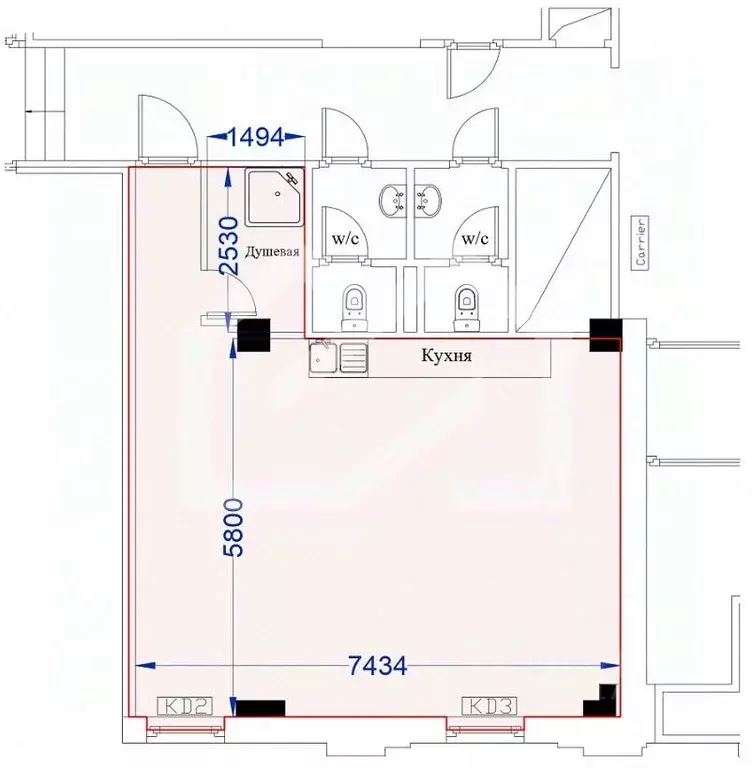 Офис в Москва Воронцовская ул., 17 (58 м) - Фото 1