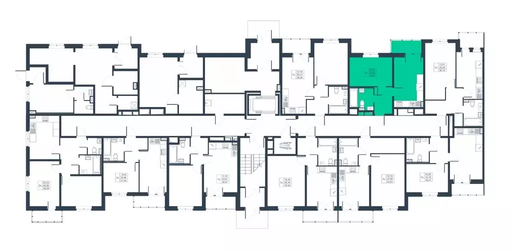 1-комнатная квартира: Коммунар, Самойловская улица, 2 (31.8 м) - Фото 2
