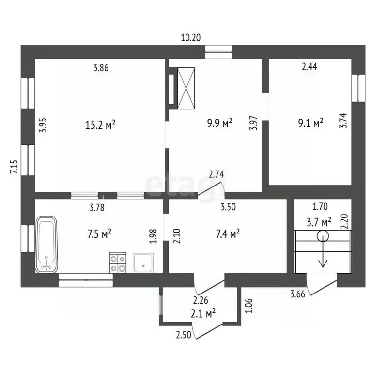 Дом в Ростовская область, Усть-Донецкий район, Апаринский хут. ... - Фото 2