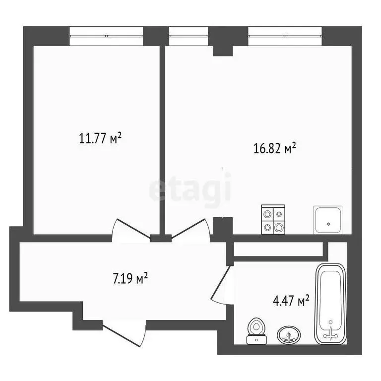 1-комнатная квартира: деревня Патрушева, улица Фёдора Достоевского, 26 ... - Фото 1