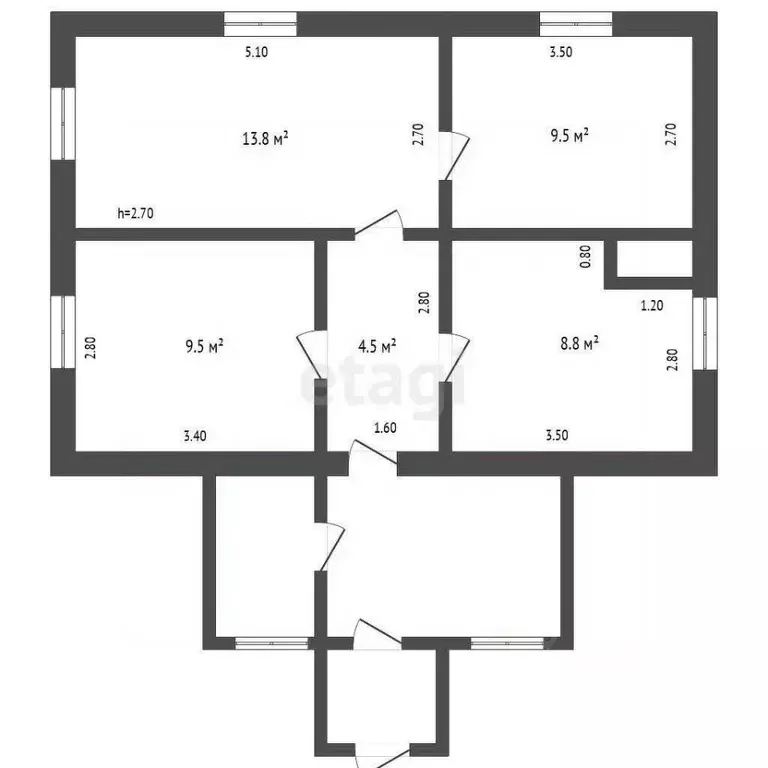 Дом в Орловская область, Залегощенский район, Октябрьское с/пос, с. ... - Фото 2