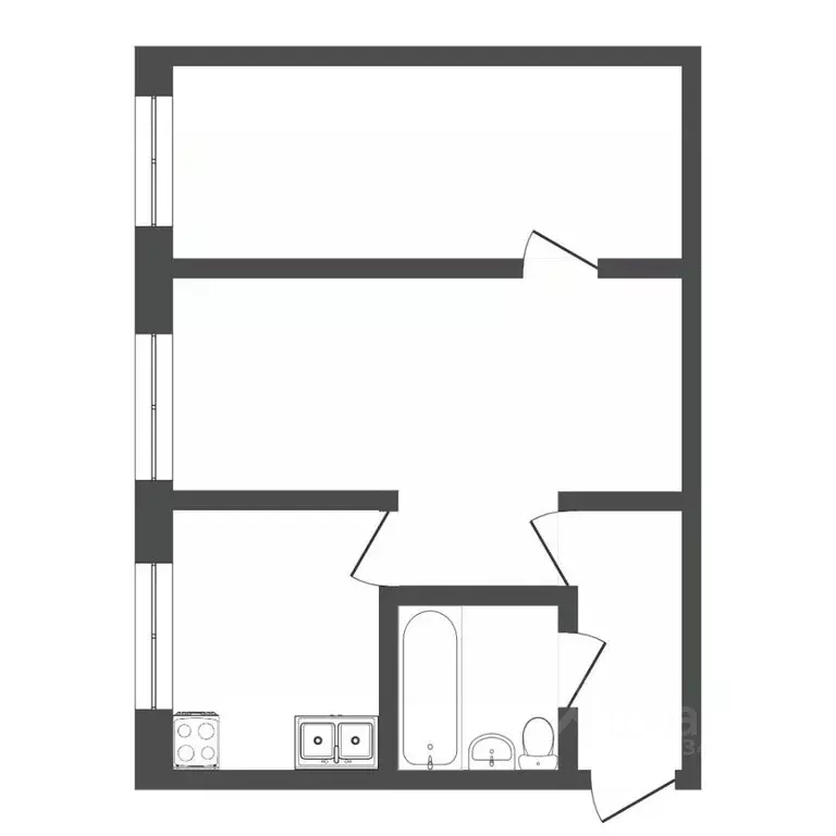 2-к кв. Тюменская область, Тюмень ул. Пермякова, 4 (44.7 м) - Фото 2