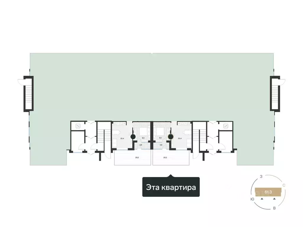 1-к кв. Тюменская область, Тюмень ул. Игоря Комиссарова, 8 (43.19 м) - Фото 1