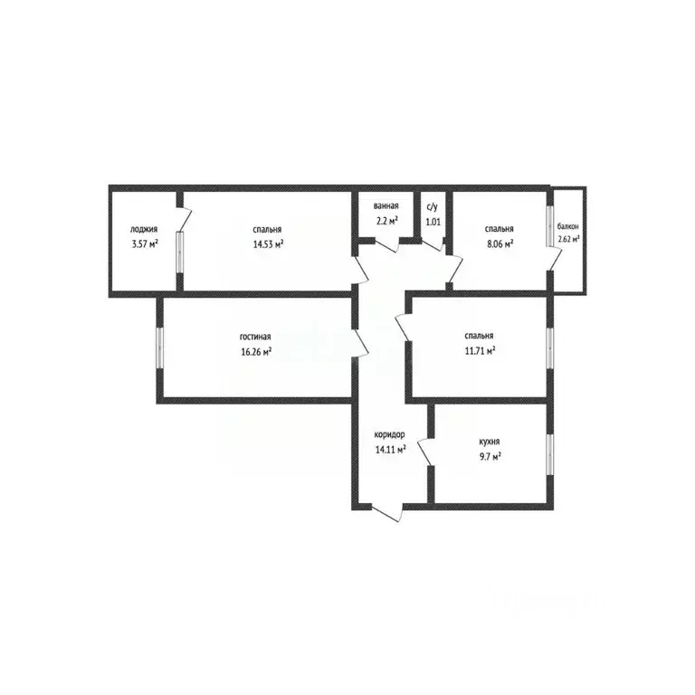 4-к кв. Дагестан, Махачкала просп. Гамидова, 9А (86.0 м) - Фото 2