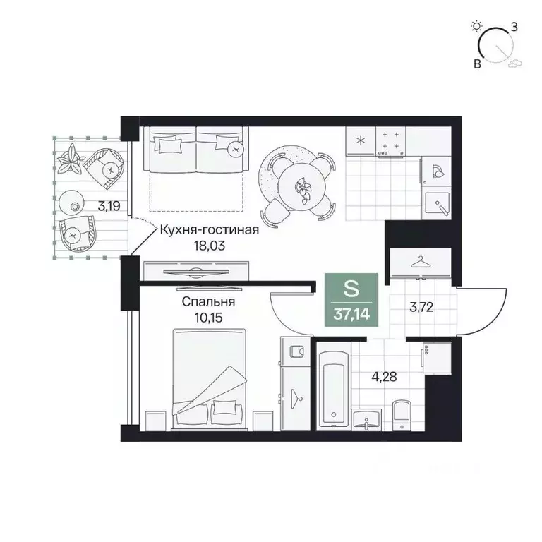 1-к кв. Волгоградская область, Волгоград просп. Имени В.И. Ленина, 59Г ... - Фото 1