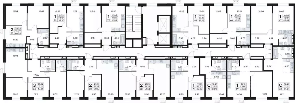 1-к кв. Приморский край, Владивосток Катерная ул., 31/2 (34.37 м) - Фото 2
