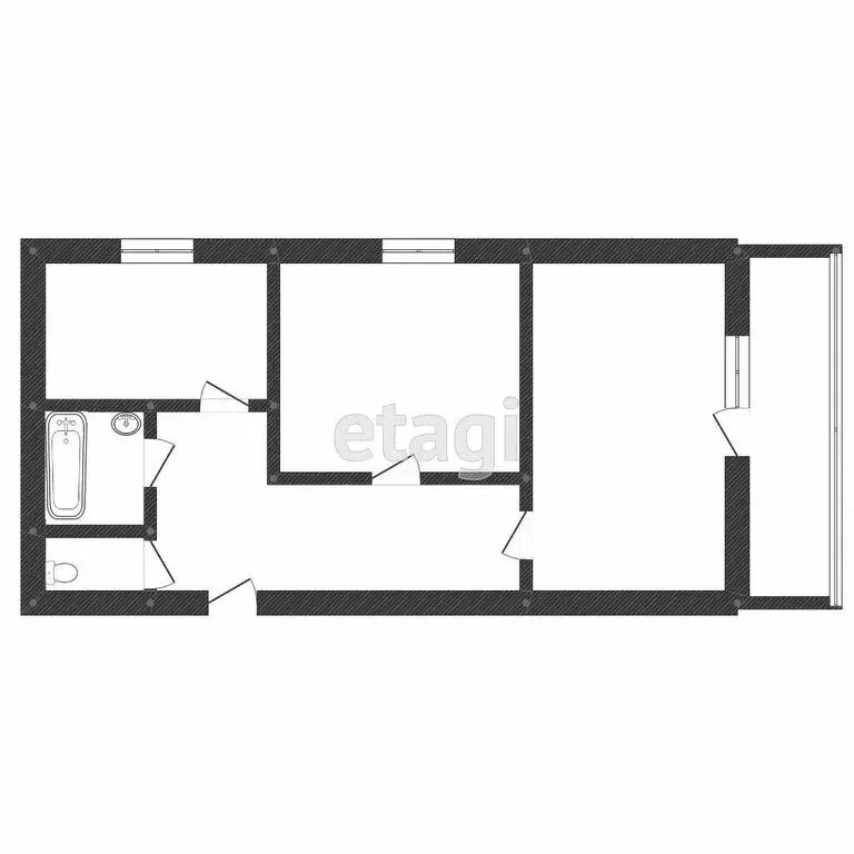 2-комнатная квартира: Аксай, улица Строителей, 3к4 (60.5 м) - Фото 1
