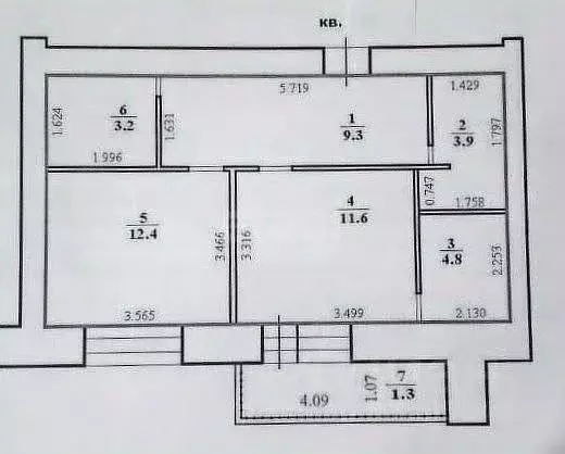 1-к кв. Забайкальский край, Чита Царский мкр, 1 (45.2 м) - Фото 2