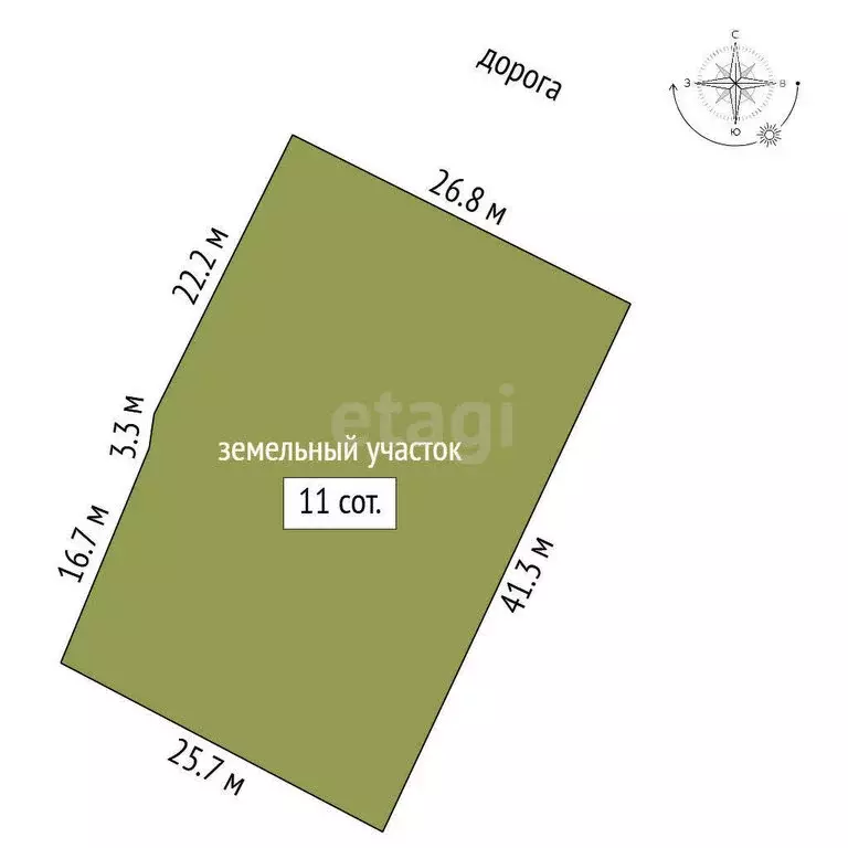 Участок в село Исетское, улица Свердлова (11 м) - Фото 1