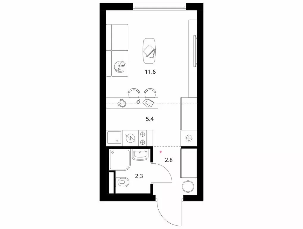 Квартира-студия: Котельники, микрорайон Парковый, жилой комплекс Белая ... - Фото 0