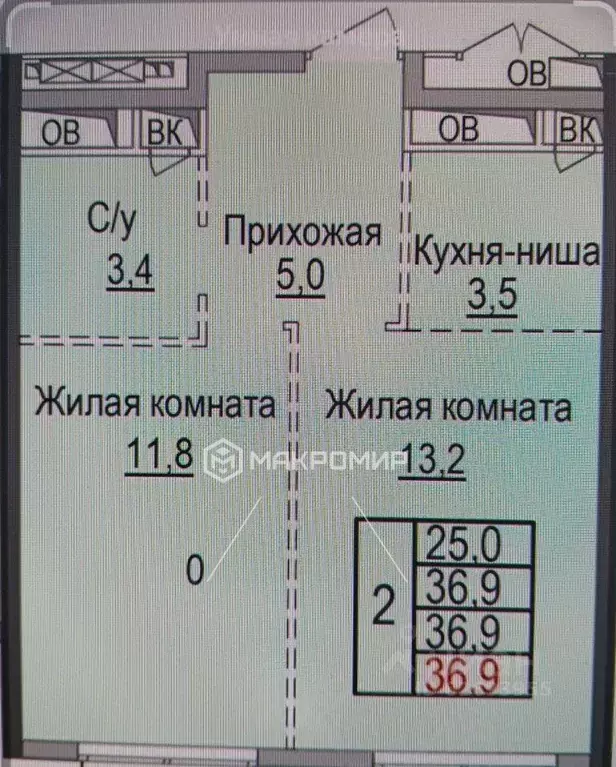1-к кв. Московская область, Красногорск ул. Александровская, 4 (36.9 ... - Фото 2