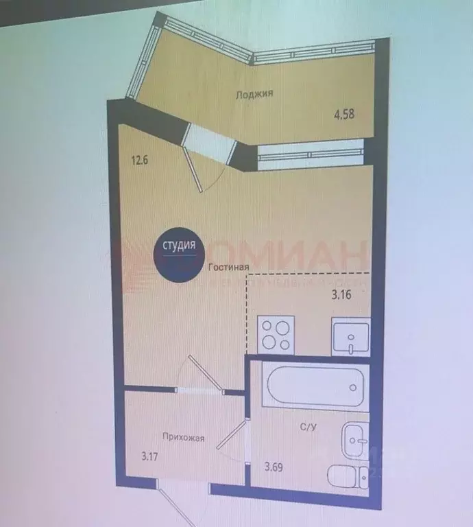 Студия Ростовская область, Ростов-на-Дону Сельмаш мкр, ул. ... - Фото 2