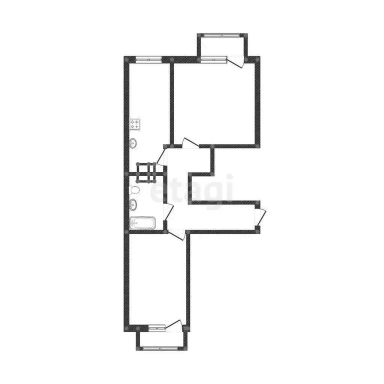 2-комнатная квартира: Иркутск, улица Сурнова, 30/2 (67 м) - Фото 1