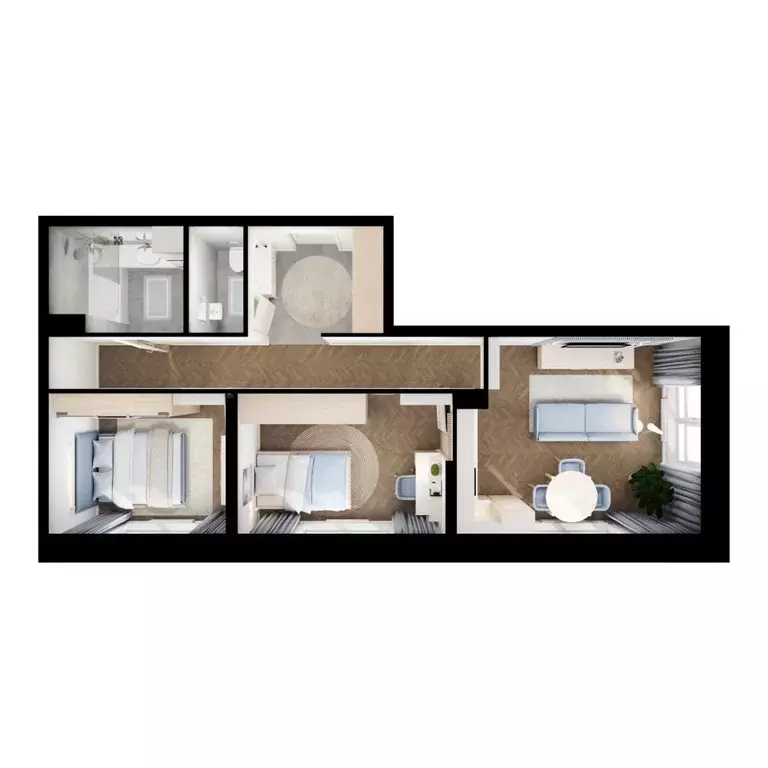 2-к кв. Свердловская область, Екатеринбург Уктус жилрайон, Утес жилой ... - Фото 2