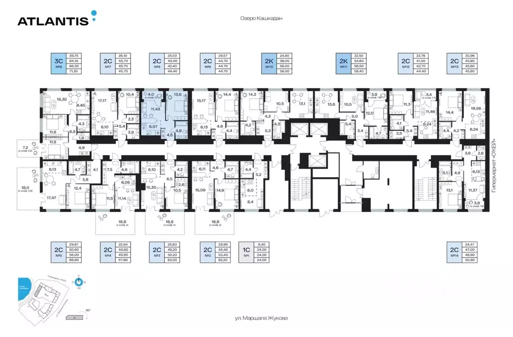 2-к кв. Башкортостан, Уфа Сипайлово жилрайон, Атлантис жилой комплекс ... - Фото 2
