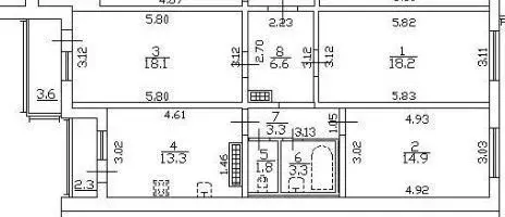 3-к кв. Санкт-Петербург просп. Героев, 26к1 (79.0 м) - Фото 0