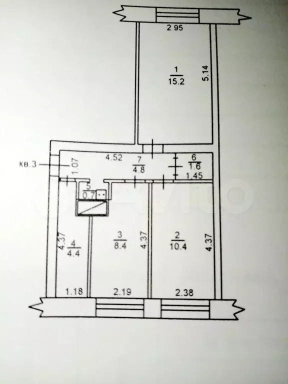 2-к. квартира, 45 м, 1/2 эт. - Фото 0