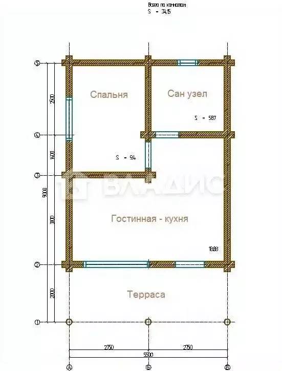 Дом в Вологодская область, д. Елгино, Елгино кп  (40 м) - Фото 1