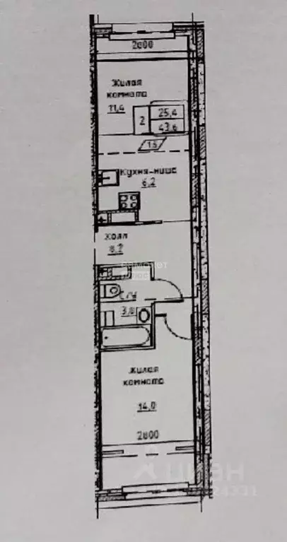 2-к кв. Пермский край, Пермь ул. Сапфирная, 13 (43.6 м) - Фото 2