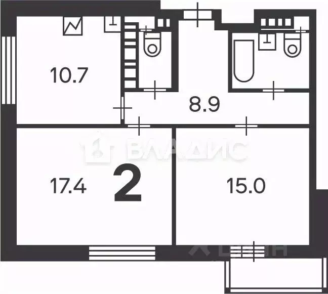 2-к кв. Москва 16-я Парковая ул., 12 (57.9 м) - Фото 2