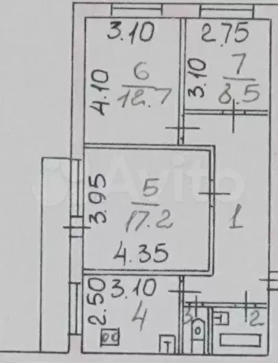 3-к. квартира, 63 м, 9/9 эт. - Фото 0