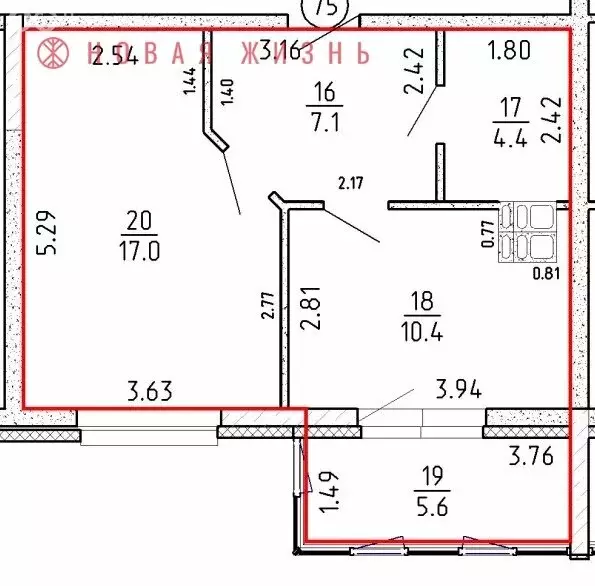 1-комнатная квартира: Самара, 4-й проезд, 8А (44 м) - Фото 1