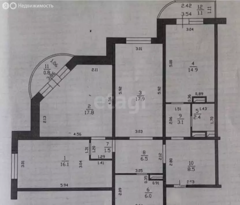 3-комнатная квартира: Казань, Дубравная улица, 28А (94.7 м) - Фото 1