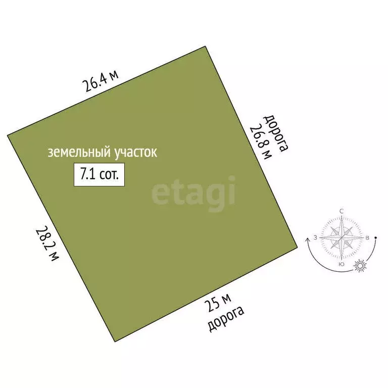 Участок в Туртас, улица Дорожников (7.06 м) - Фото 1