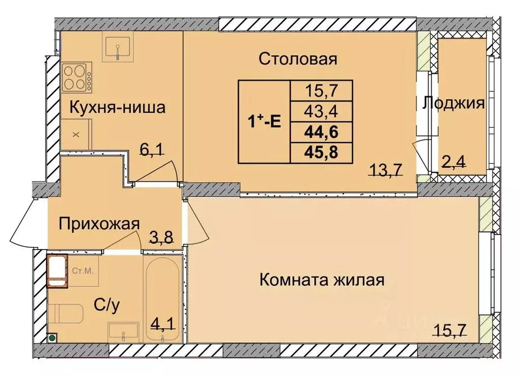 1-к кв. Нижегородская область, Нижний Новгород 1-я Оранжерейная ул. ... - Фото 0