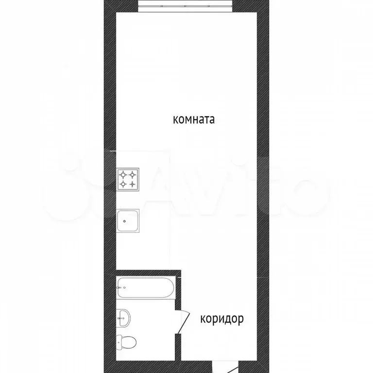 Квартира-студия, 16,6 м, 7/9 эт. - Фото 0