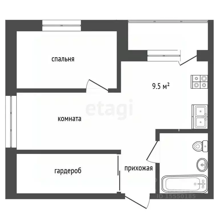 2-к кв. Самарская область, Самара ул. Луначарского, 3 (48.0 м) - Фото 1