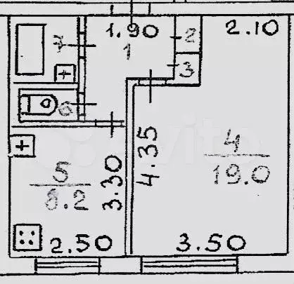 1-к. квартира, 36 м, 4/9 эт. - Фото 0