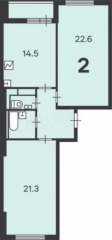 Аукцион: 2-к. квартира, 69,3 м, 24/26 эт. - Фото 0