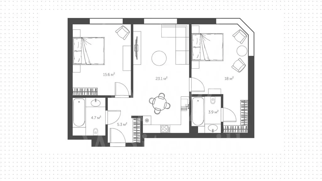 2-комнатная квартира: Москва, улица Лобачевского, 120к5 (70.6 м) - Фото 1