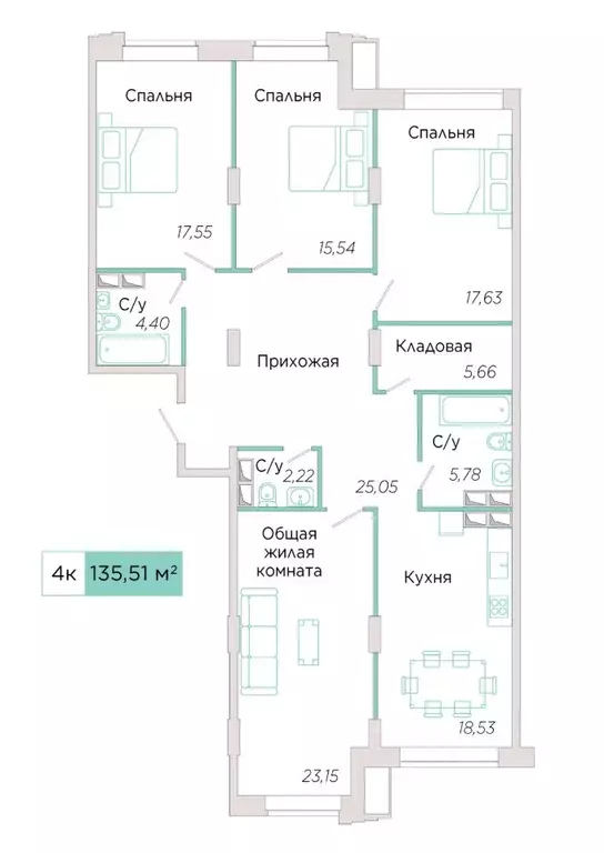 4-к кв. Самарская область, Тольятти Спортивная ул., 21 (135.5 м) - Фото 0