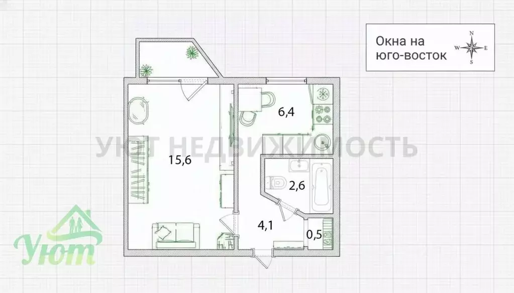1-к кв. Московская область, Яхрома Дмитровский муниципальный округ, ... - Фото 2