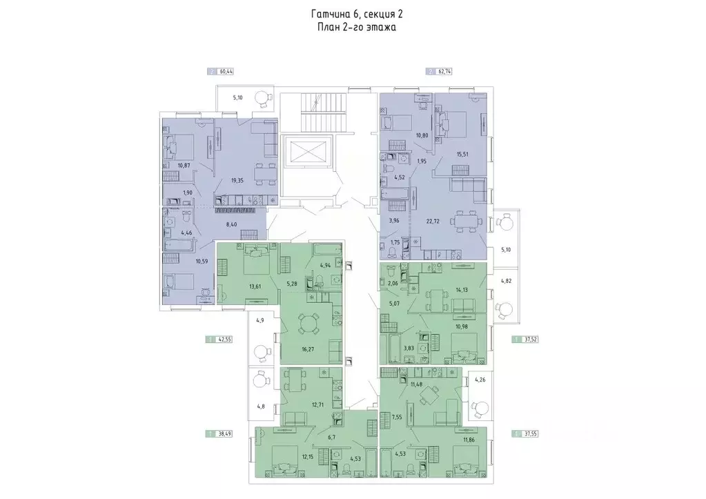 1-к кв. Ленинградская область, Гатчина Въезд мкр,  (38.49 м) - Фото 2