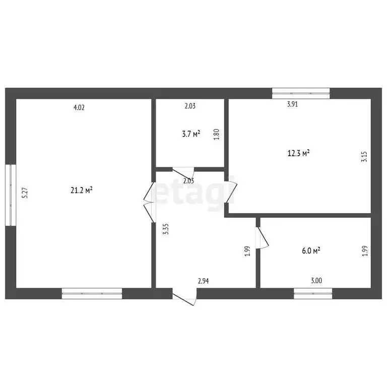 Дом в село Тюнево, Радужная улица (53.9 м) - Фото 1