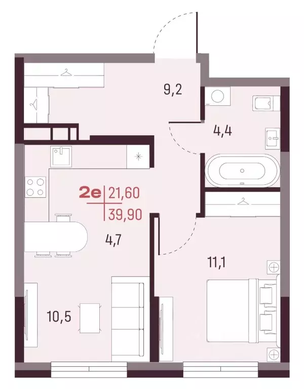 2-к кв. Свердловская область, Екатеринбург Академический мкр, 19-й ... - Фото 1