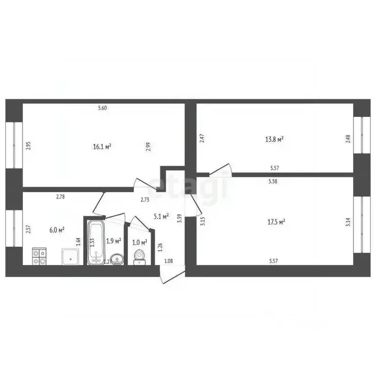 3-к кв. Башкортостан, Стерлитамак Михайловский мкр, ул. Шафиева, 11 ... - Фото 2